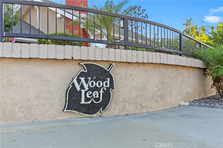 Wood Leaf neighborhood sign
