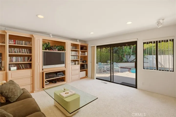 family room into backyard