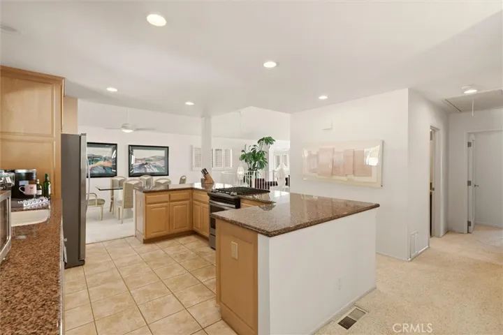 Kitchen facing dining room