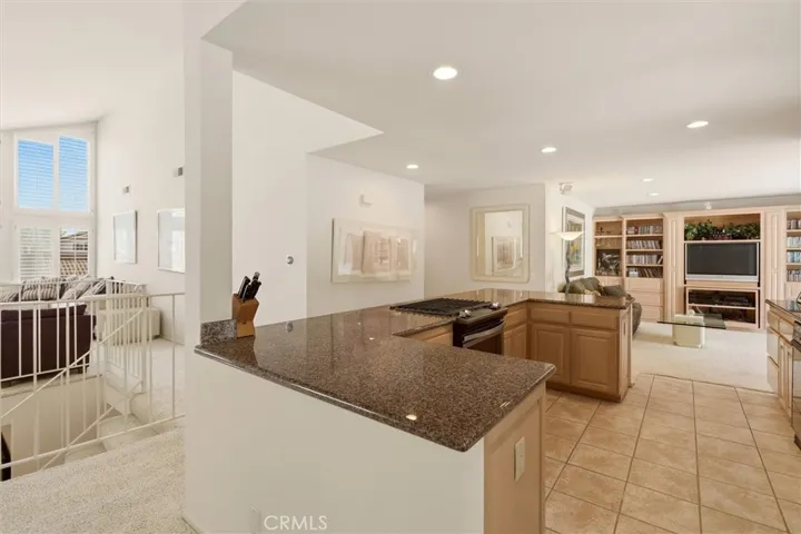 kitchen facing family room