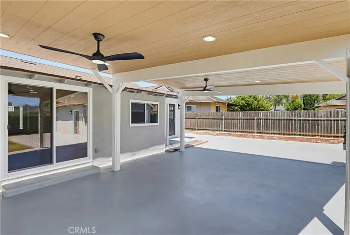 Slider out of family room to patio