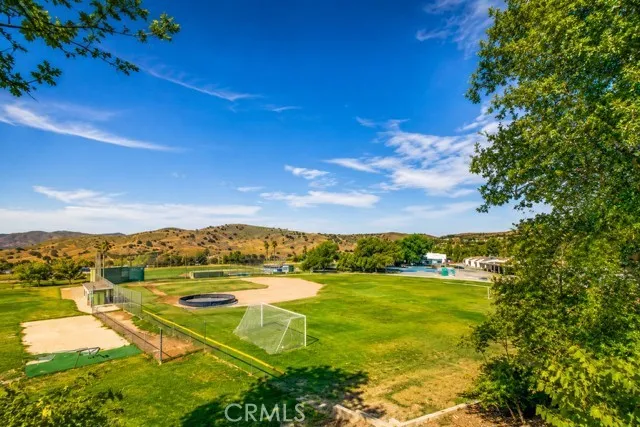 Views from back yard seat wall.  Make the ball fields your own for kickball, frisbee, flashlight tag at night!  Access through trellis along back wall.