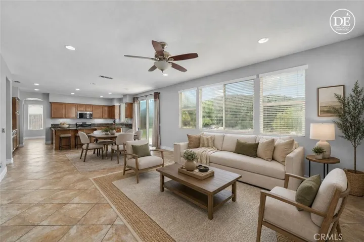 Family Room, breakfast area digitally enhanced