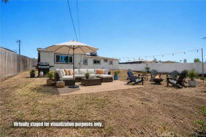 Backyard - virtually staged for visualization purposes only