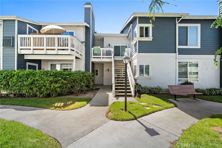 Just to the left of the stairway is the condo.