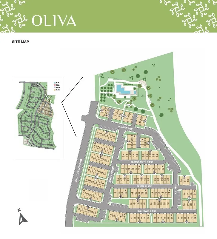 Oliva at Siena Site Map