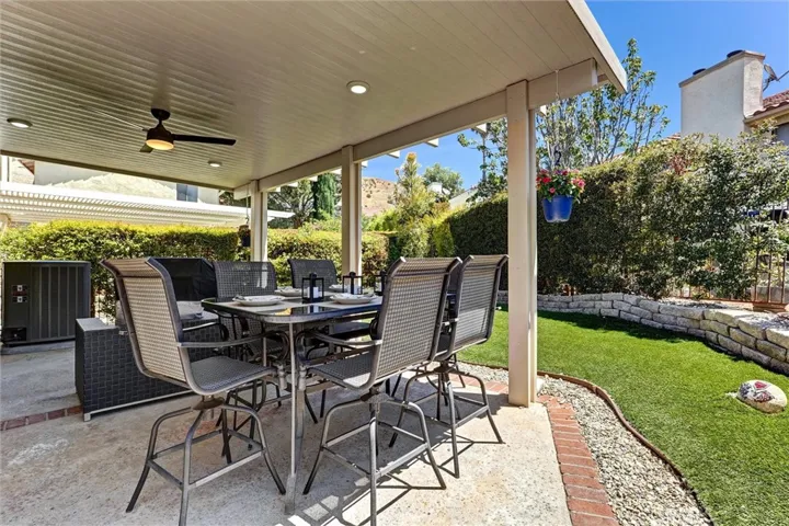 Another shot of outdoor entertainment area.
