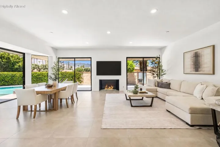 Virtually Staged Living/ Dining Area