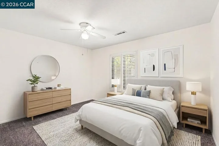 Virtually staged bedroom 2