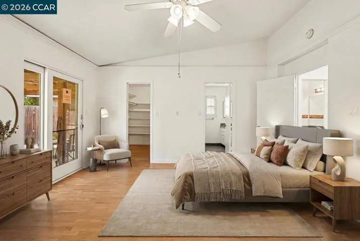 Virtually staged Main Bedroom