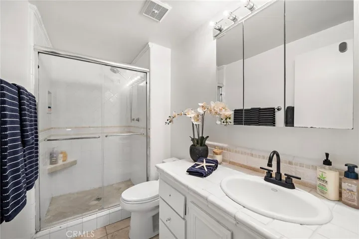 Primary bathroom with walk-in shower
