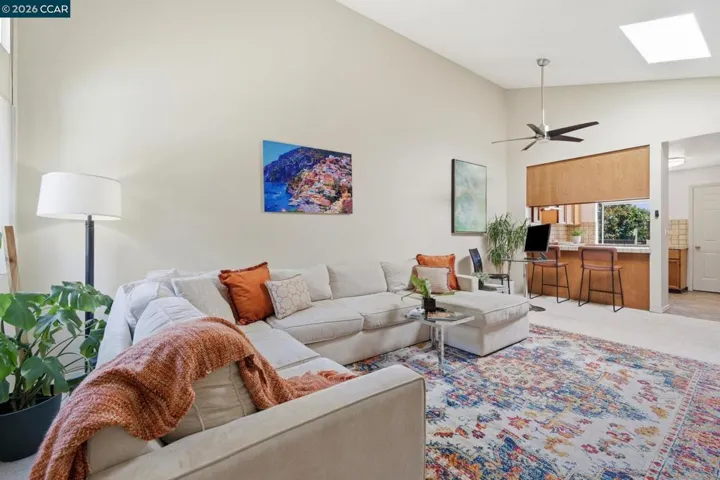 Living Room with Vaulted Ceilings