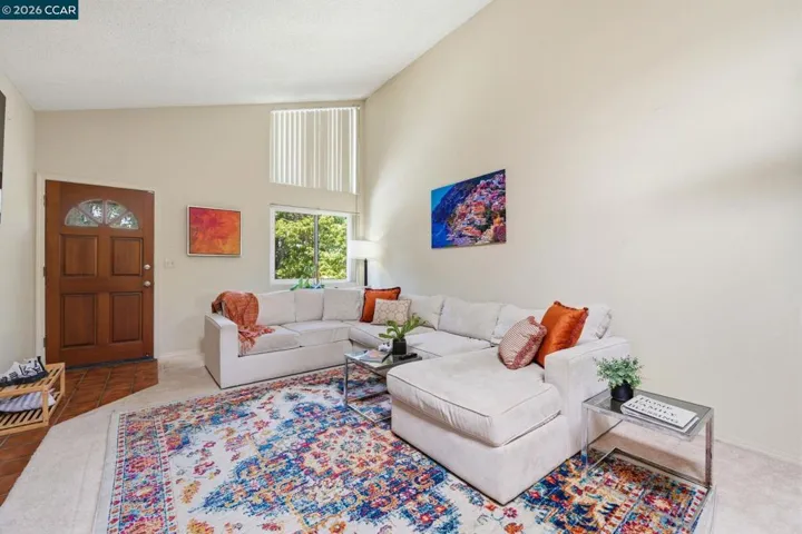 Living Room with Vaulted Ceilings