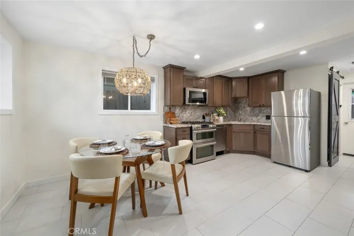 Kitchen and eating area