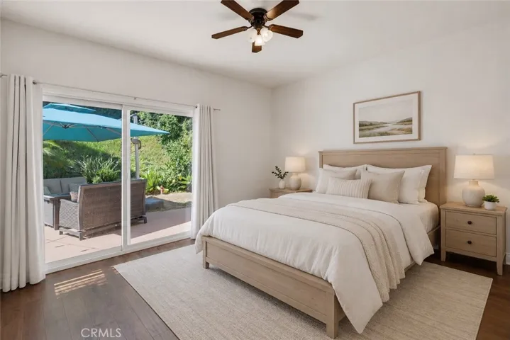 Downstairs bedroom virtually staged