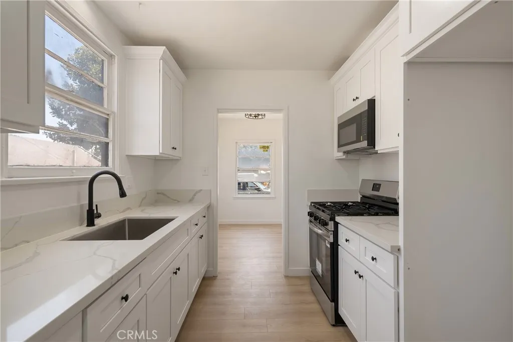 Bright and remodeled kitchen.