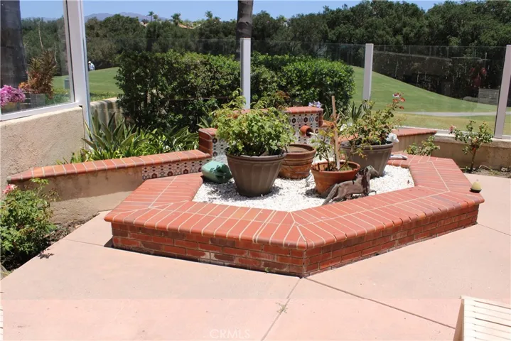 Patio overlooking the golf course