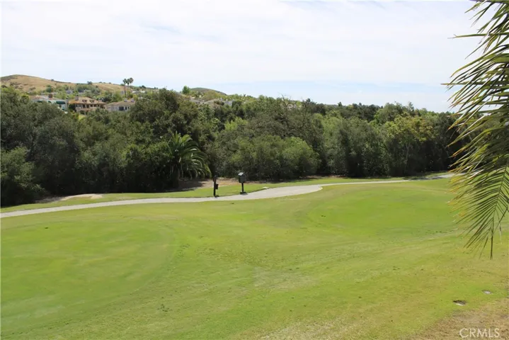 Golf course view of the 17th fairway from the house