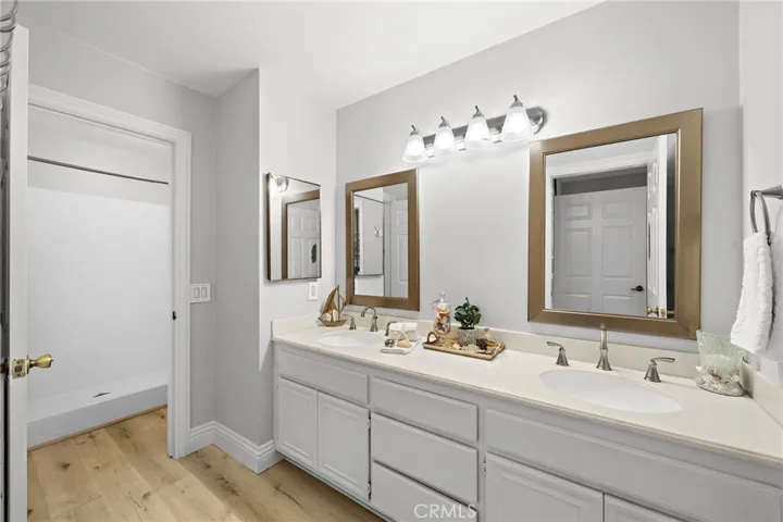 Primary Ensuite bathroom dual sink vanity