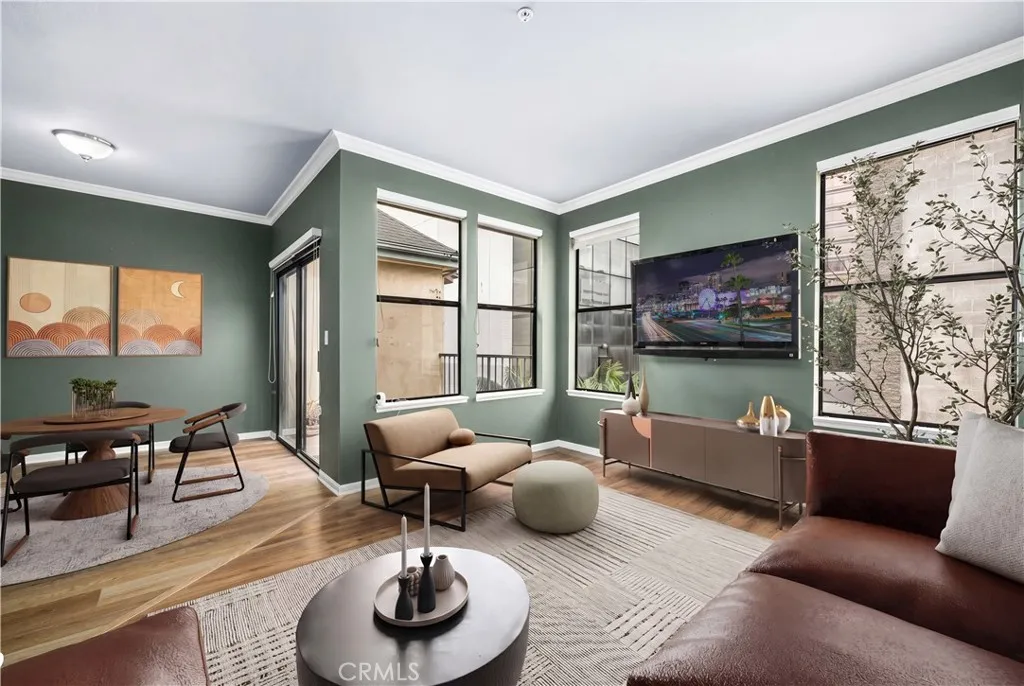virtually staged living room