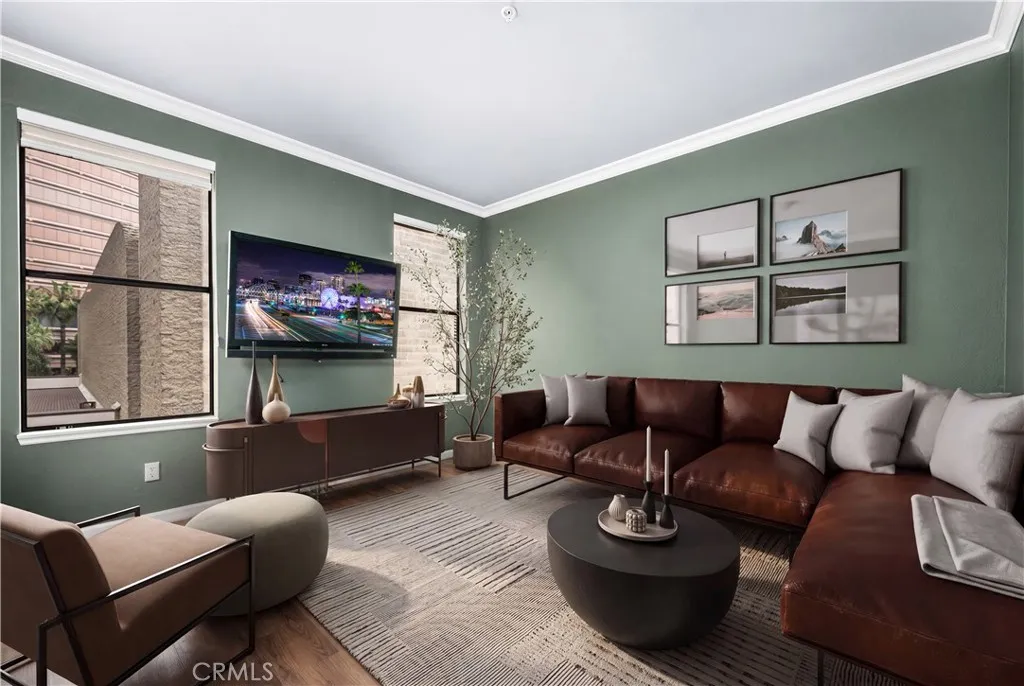 virtually staged living room