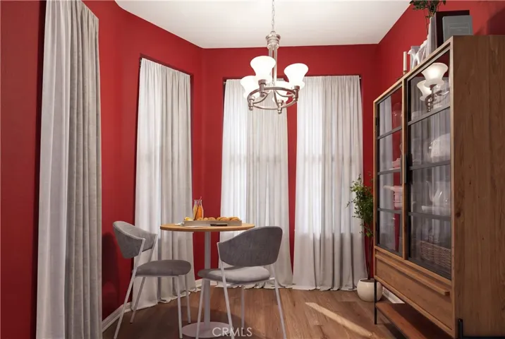 Virtually staged dining nook