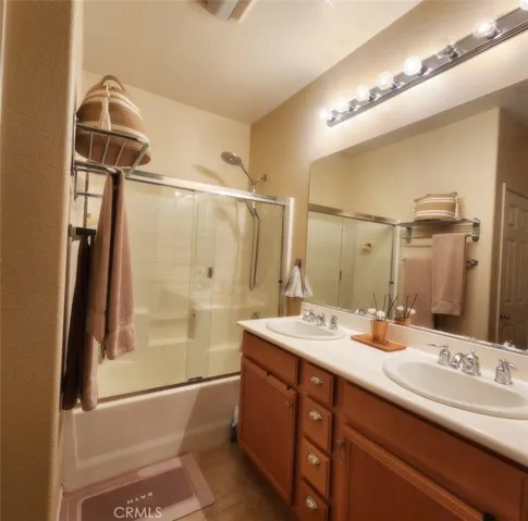 master bathroom with double sink