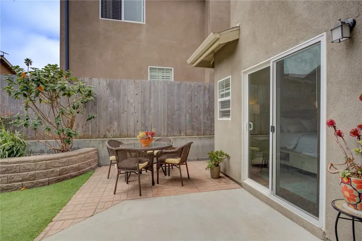 Backyard patio off primary suite