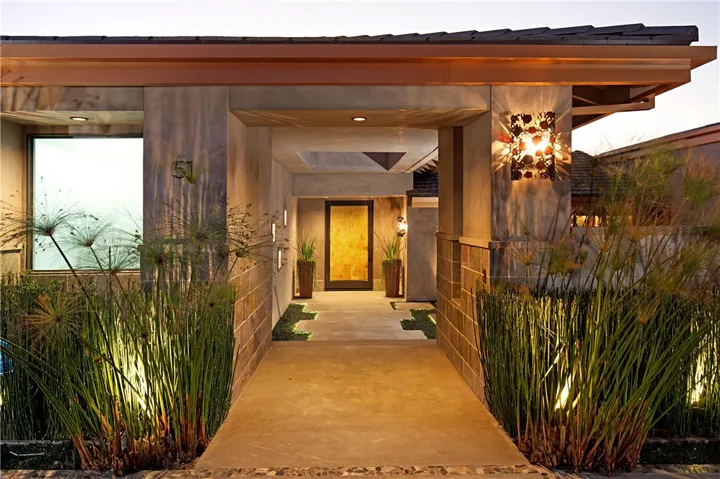 Entry Courtyard Leading to an Upgraded Glass Entry door.