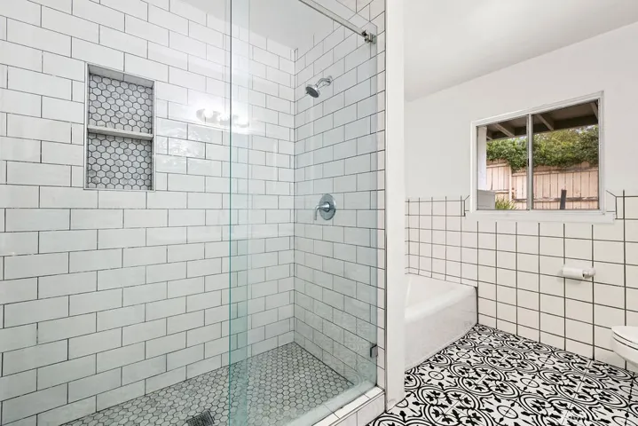 Full Bathroom with Shower and Separate Tub