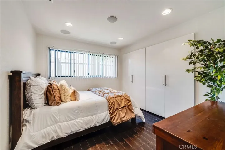Bedroom #2 with Hardwood Floors, Recessed Lighting and Double Closets