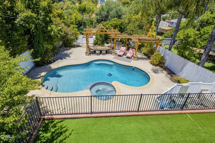 42 Pool from main level balcony