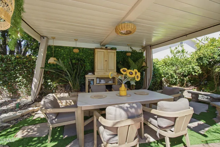 Custom-built back patio area