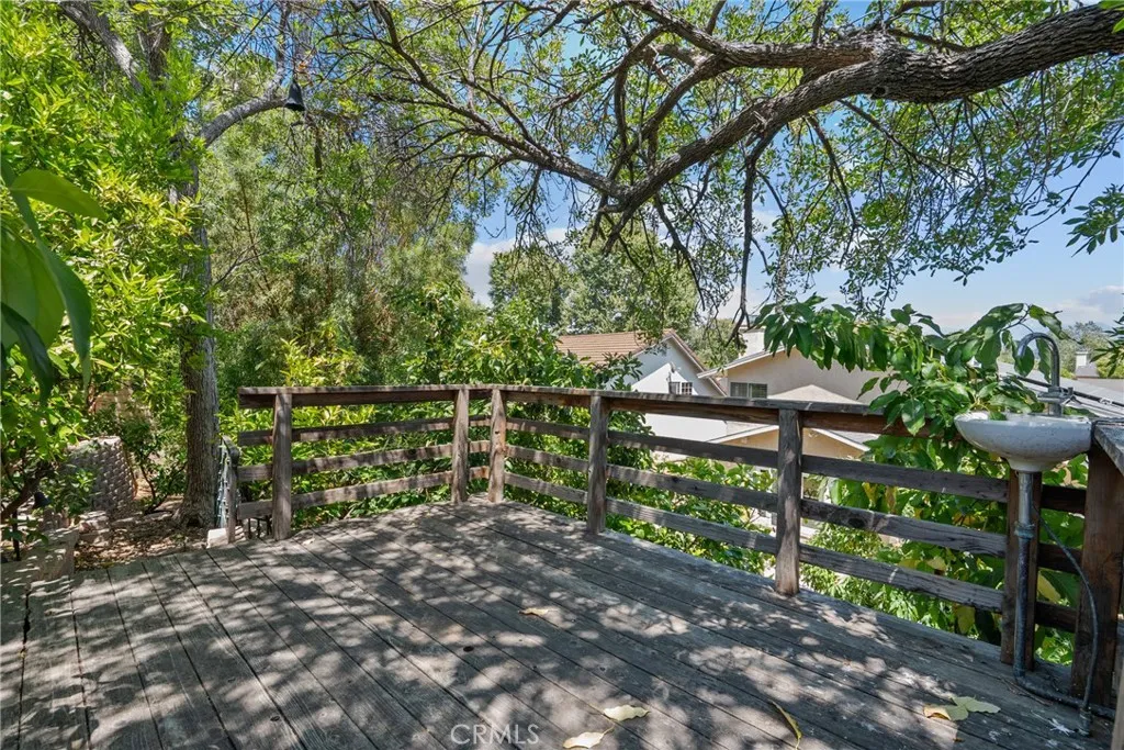 Backyard area with seating.