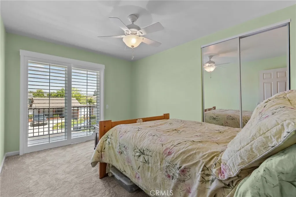 Bedroom with balcony.