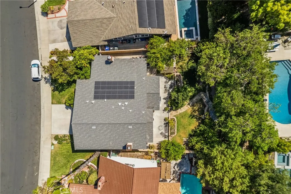 Aerial view of the home.
