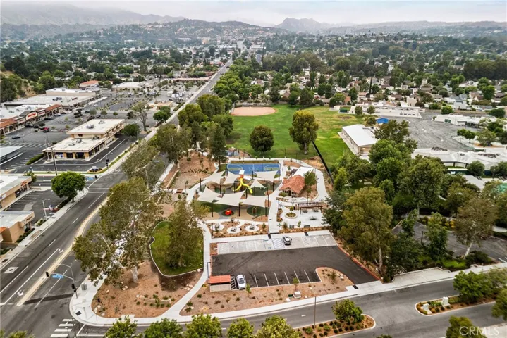 Aerial of park close by.
