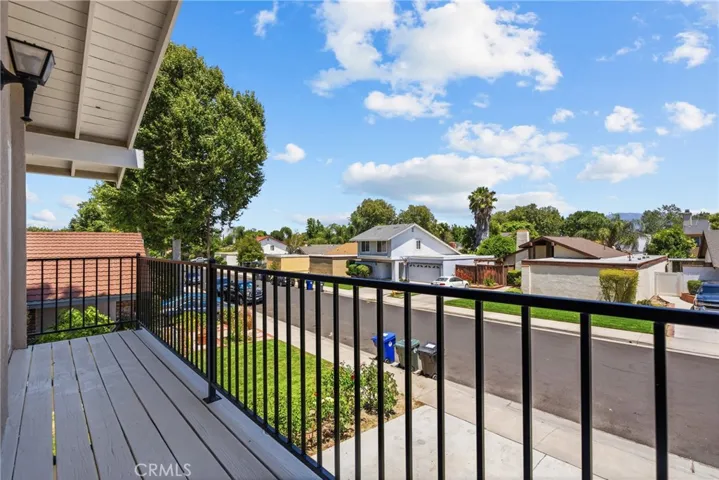 Balcony off 2 bedrooms.