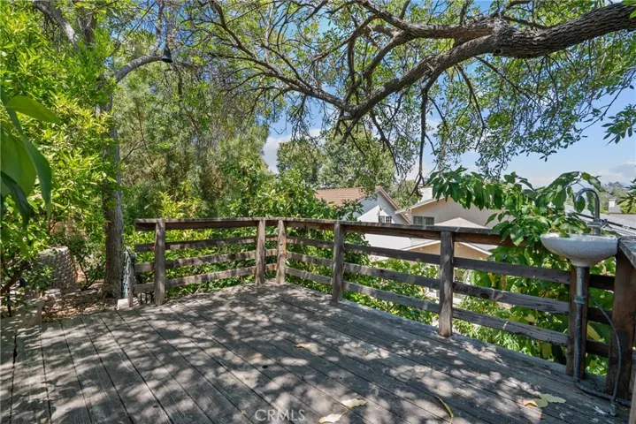 Backyard area with seating.