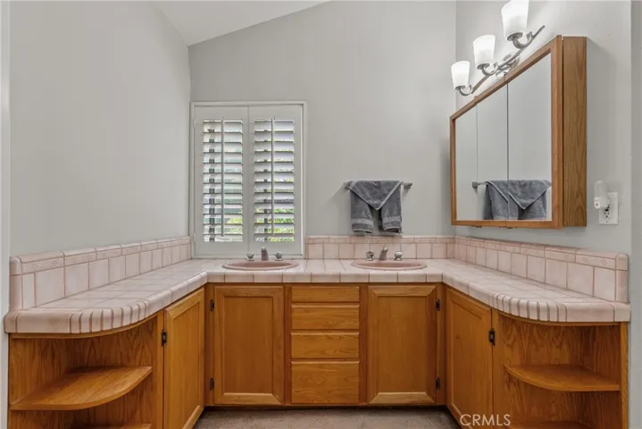 Dual vanity primary bathroom.