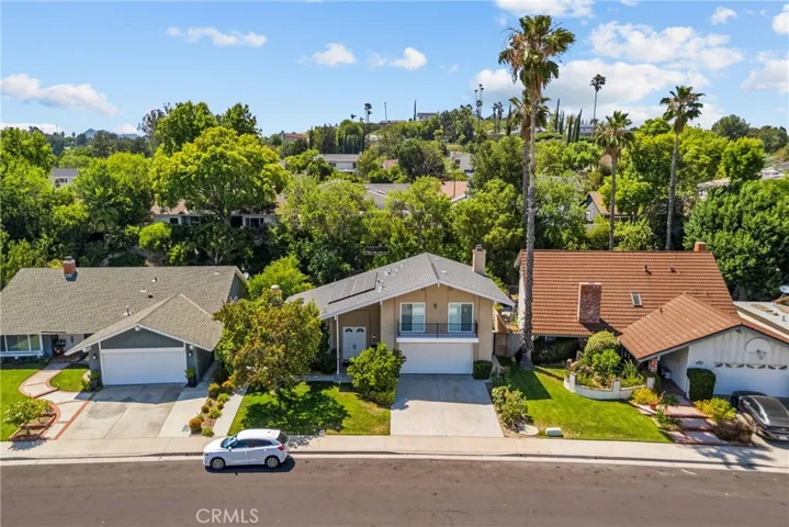 Aerial view of home.