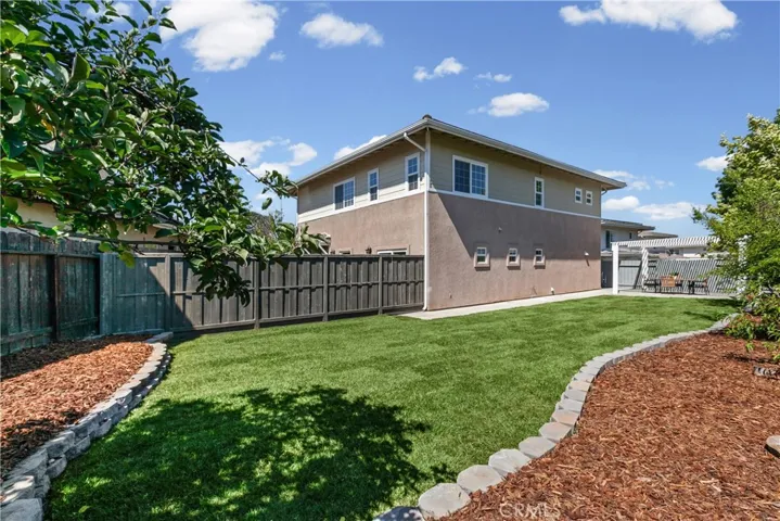 New landscaped backyard.