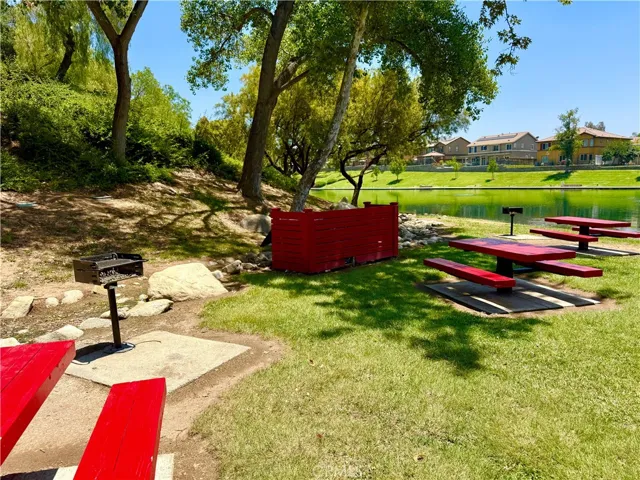 Picnic tables and BBQ's