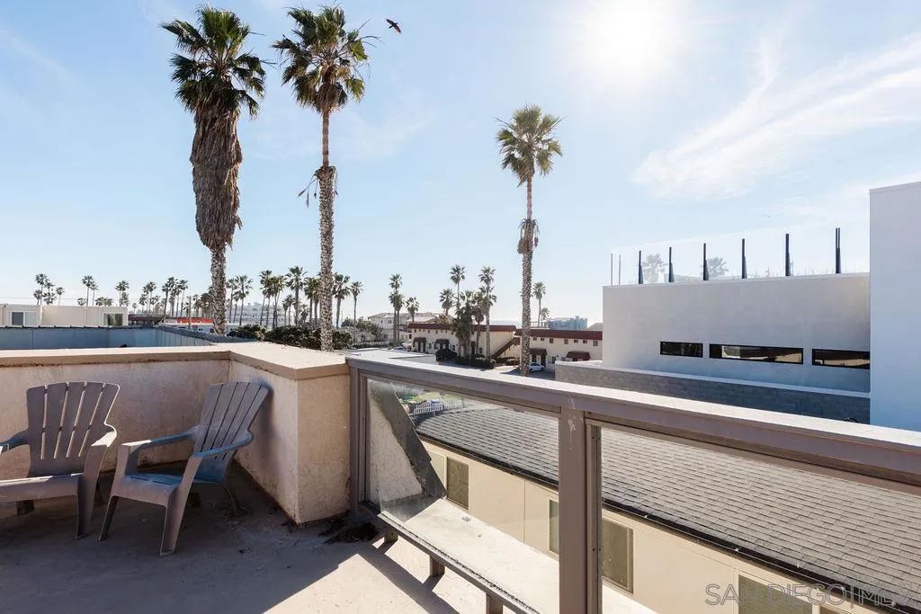 Shared rooftop deck.