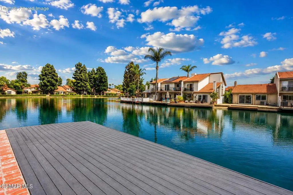 Virtually Staged Lakeside Deck View