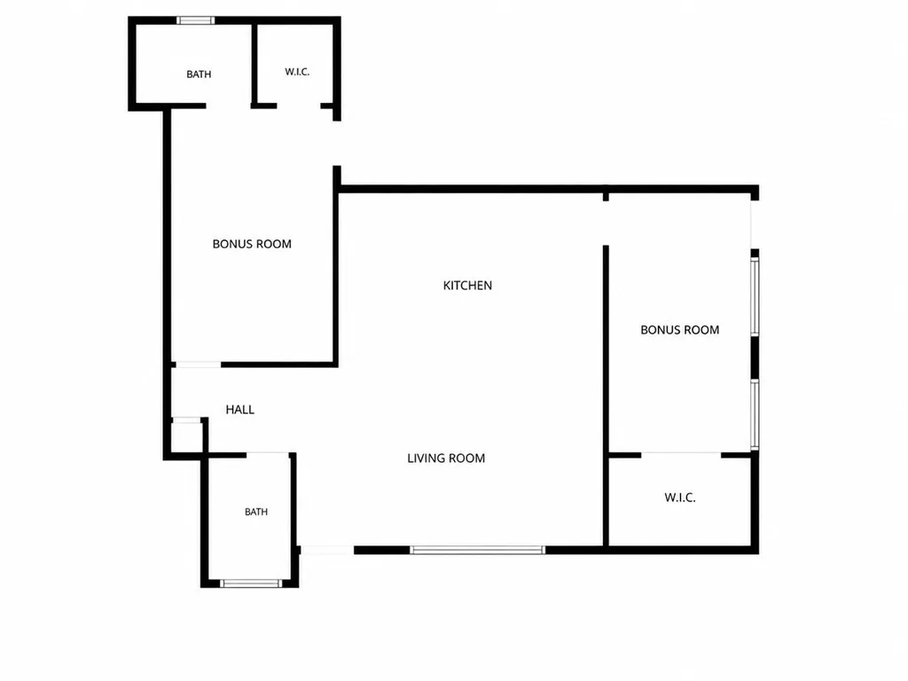 No bonus room is represented as an approved bedroom or sleeping room.