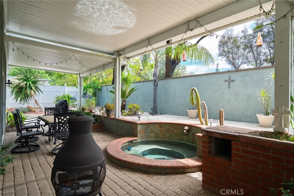 Backyard with In Ground Jacuzzi.