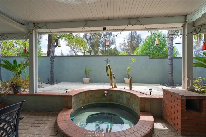 Backyard with In Ground Jacuzzi.