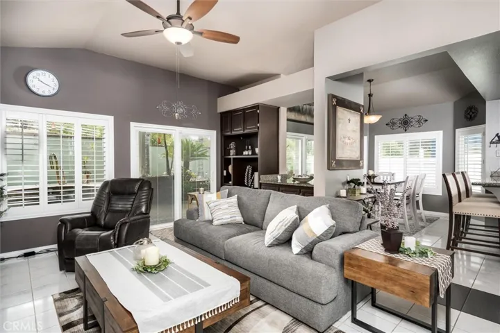 Family Room with slider to backyard.