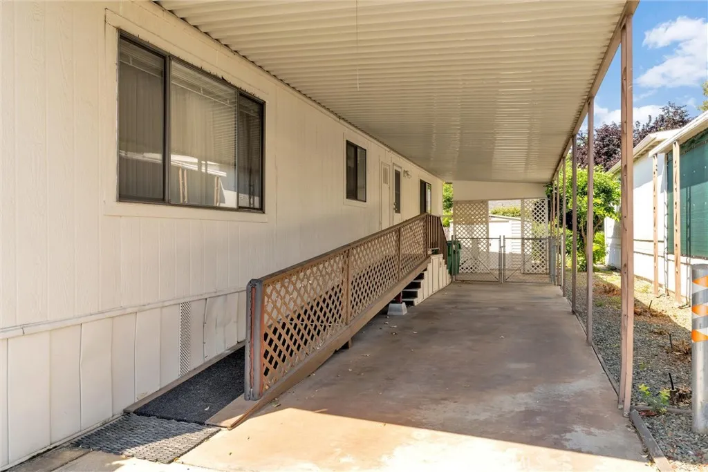 Carport entry features ramp access